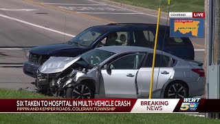 Police: 6 hospitalized after multivehicle crash in Colerain Township