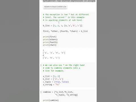 Use Case Examples of * Unpacking Operator in Python #python #education ...