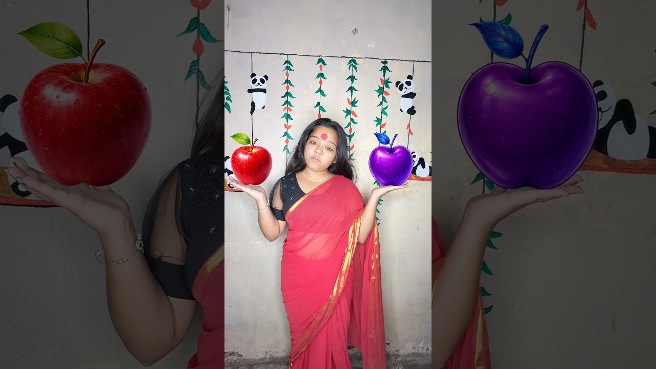 Apple🍎Colour Challenge 😭❤️#trending #youtubeshorts #viral #suspense #horror #shorts