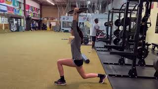 Overhead ISO Split Squat