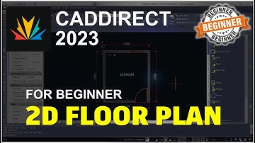 Caddirect 2023 Basic 2D Floor Plan Tutorial For Beginner