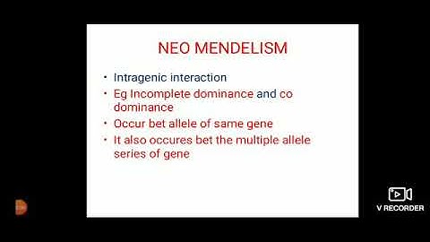 Neo mendelism