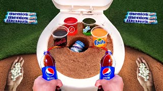 Experiment: Coca Cola And Mentos In Toilet