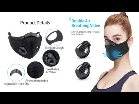 KN95 PM2.5 Coronavirus Dust Mask Activated Carbon With Filter Anti-Pollution Cycling Sport Mask