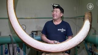 Реставрация бивня мамонта для историко-производственного музея АЛРОСА