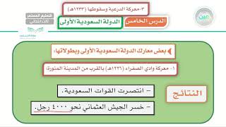الدولة السعودية الثانية 1 - اجتماعيات - الصف الثالث ابتدائي