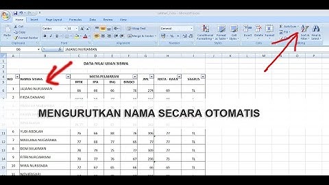 Menggunakan Fungsi Sort Filter Excel
