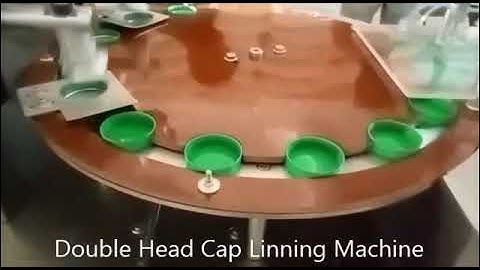 Double Head Cap Linning Machine, Double Head Wad Inserting Machine with Cap Elevator