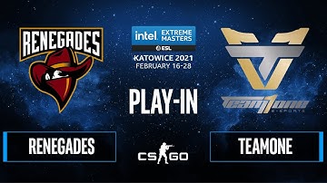 CS:GO - TeamOne vs. Renegades [Mirage] Map 2 - IEM Katowice 2021 - Play-In