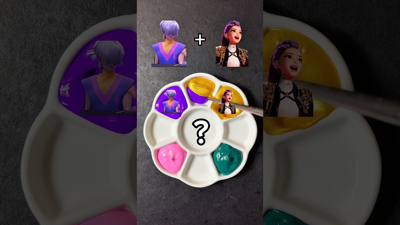 Kpop Demon Hunters Color Mixing (part 7) #kpopdemonhunters #huntrix #golden #colormixing #kpop #rumi