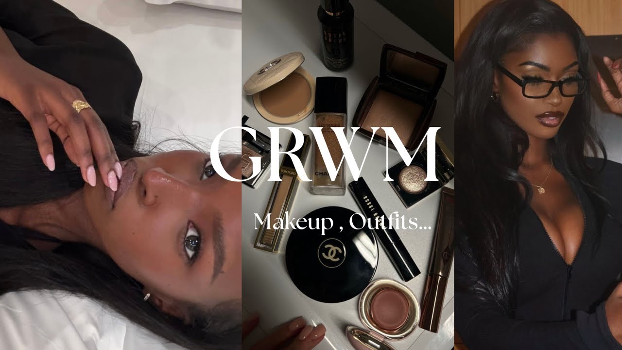 Compilation of black girl TikTok videos: GRWM makeup, outfit 💕💕