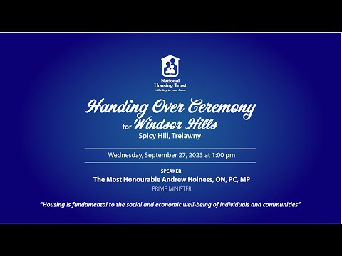 JISTV |  Handing Over Ceremony for Windsor Hills – Spicy Hill ,Trelawny