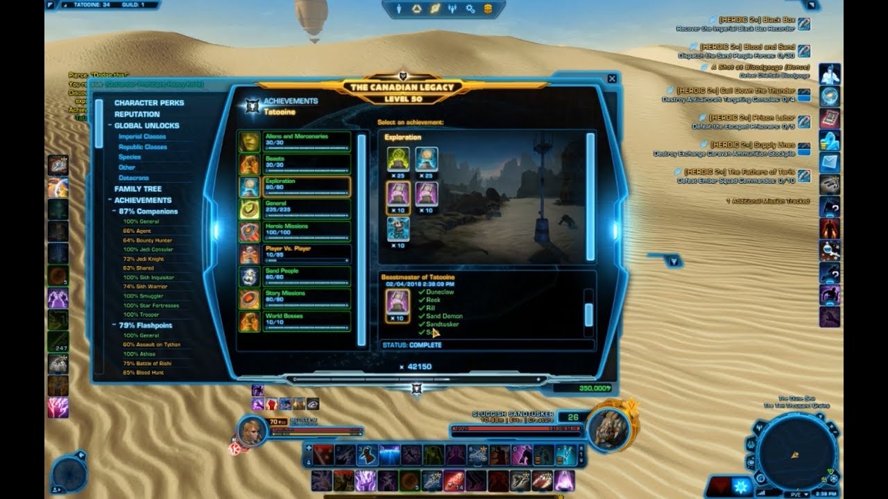 SWTOR, Tatooine Beastmaster Sandtusker Location