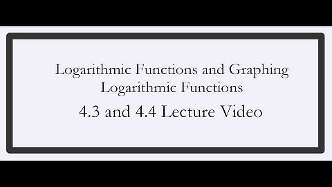 4.3 and 4.4 Lecture Video - Pre-Calculs
