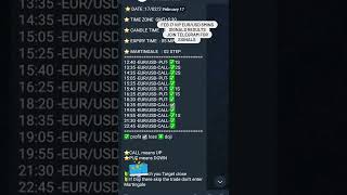 FEB 17 VIP EUR/USD 5MINS SIGNALS RESULTS binomo forex forextrading forexsignals forextrader