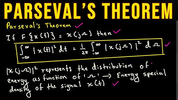 Properties of Fourier Transform - Part 4 - Parseval
