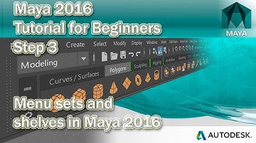 #3 Using the Menu sets and Shelves in Maya 2016 - Beginners tutorial
