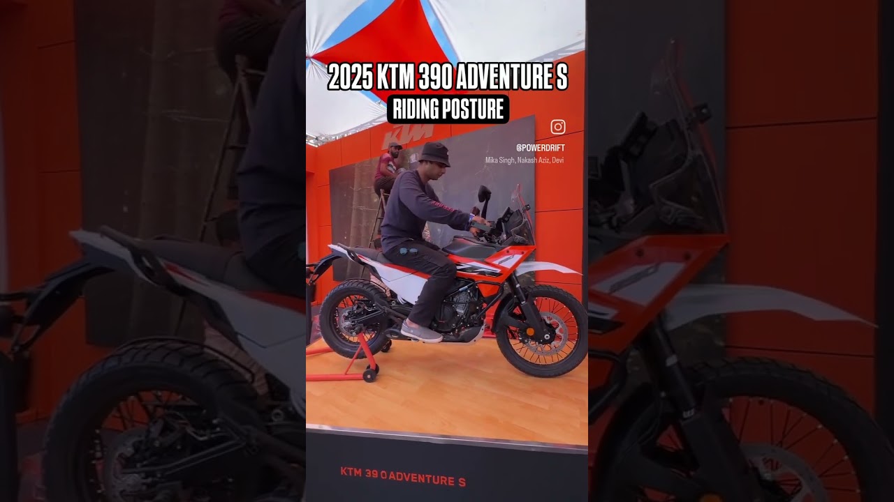 Here's how you'd be seated on the 2025 KTM 390 ADVENTURE S! 