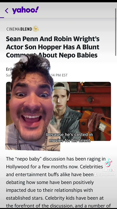 Hopper Penn (Sean Penn and Robin Wright’s son) in denial about being a nepotism baby #nepobabies