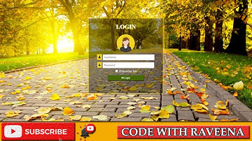 Transparent Login Form Using HTML and CSS | Code With Raveena