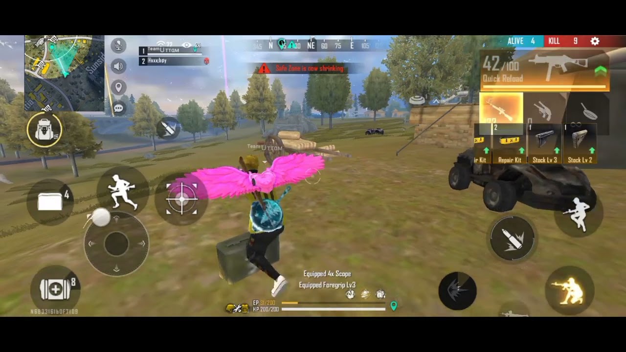 Nice level gamplay # 12 kills booyah rank match🙄 funny moment