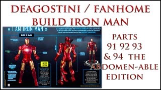 Iron Man Fanhome Parts 91 92 93 &amp; 94, Abdomen, Chest &amp; Body Complete