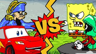 M.u.g.e.n Battles Lightning Mcqueenpopeye Vs Spongebobmarvin The Martian