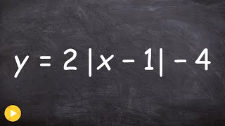 How to graph an absolute value equation using transformations