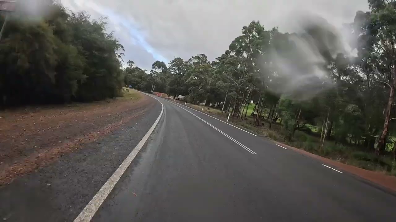 Cruising in the rain. Very wet!!! Day 4 southwest adventure to Bunbury