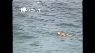 WAVY Archive: 1982 First Person to Swim the Mouth of the Chesapeake Bay - Rhodes