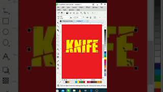How To Create A Sliced Text Effect in CorelDRAW #shorts #logo