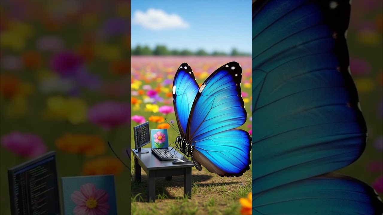 AI Whimsy Day In My Life A Blue Butterfly 