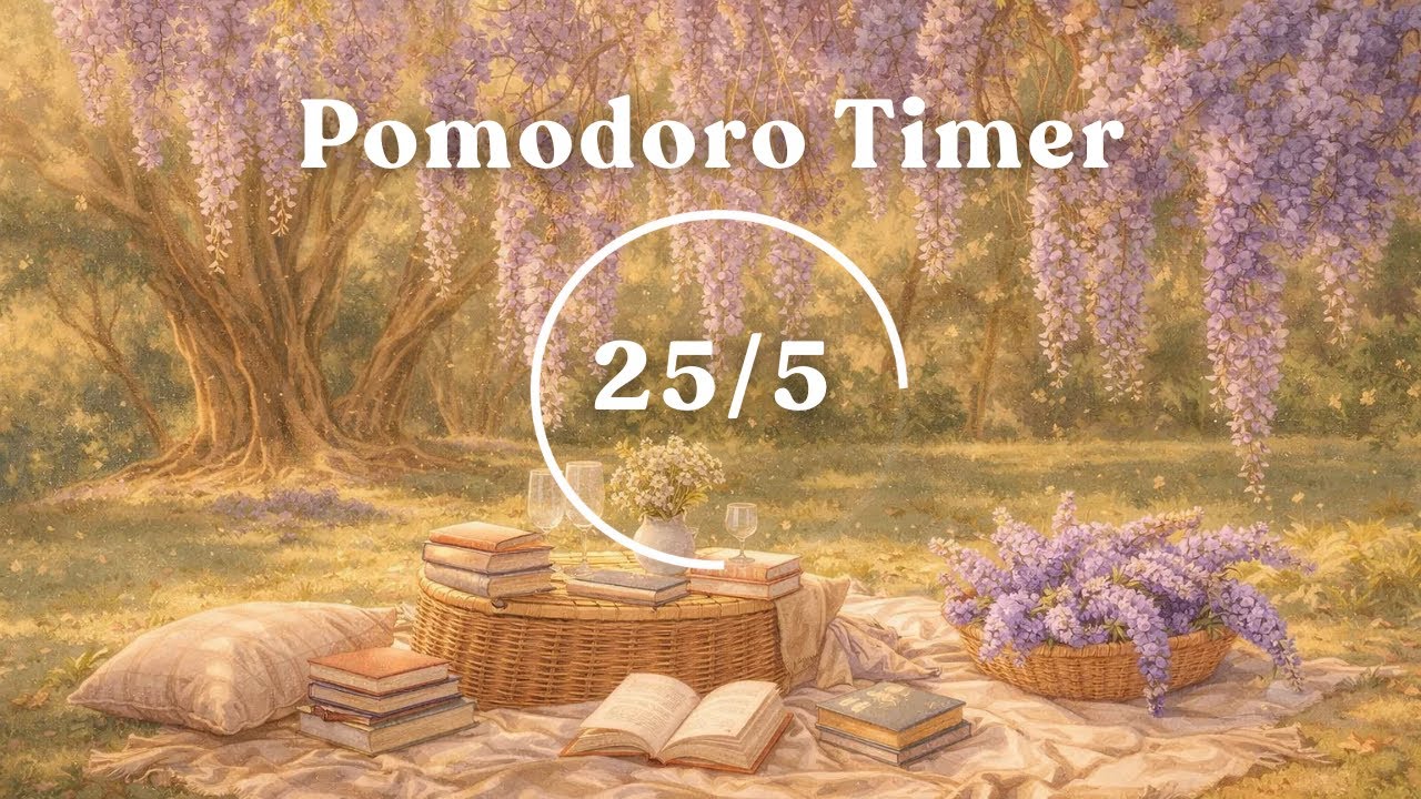 25 Minute Pomodoro Timer with Soft Piano | Improve Focus & Productivity