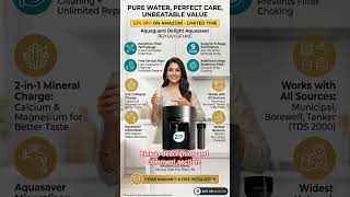 Aquaguard Delight Aquasaver Water Purifier | RO+UV+UF+Mineral Charge | 9-Stage Purification