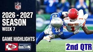 Kansas City Chiefs vs. Seattle Seahawks | Game Highlights 2nd-Qtr | Week 7 NFL 2026