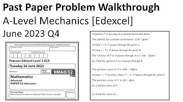 A-level Mechanics June 2023 Paper Question 4