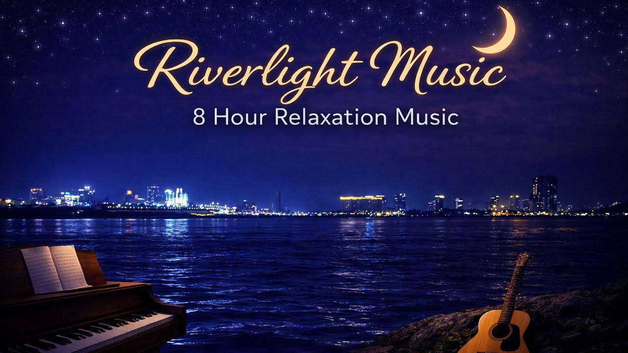 8 Hours of Relaxing Music: Piano, Guitar & Cambodian River Ambience for Sleep