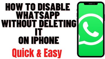 HOW TO DISABLE WHATSAPP WITHOUT DELETING IT ON IPHONE