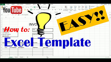 Excel 2013 and 2010 - How to make a custom Template