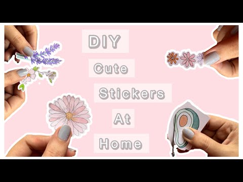 Cute stickers DIY | How to make stickers at home - YouTube