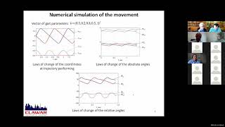 Simulation of a walking robot-exoskeleton movement on a movable base