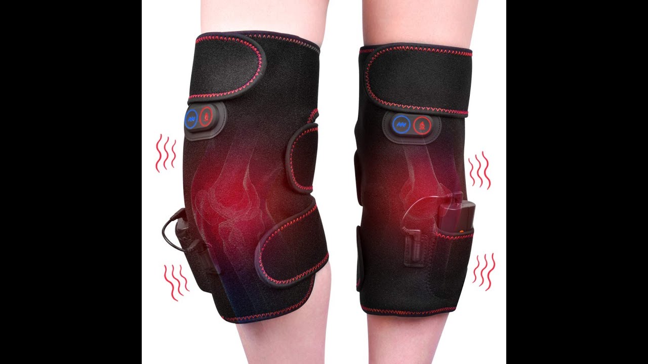 Wireless Heated Knee Wrap Knee Massager Heated Vibration Knee Pads for Pain  Relief - Arthritis 