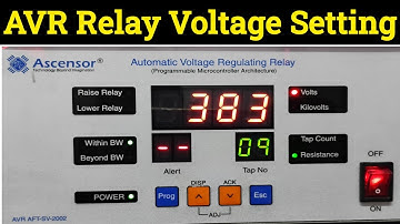 AVR Voltage Setting | AVR AFT-SV-2002 | RTCC Panel Voltage Setting 