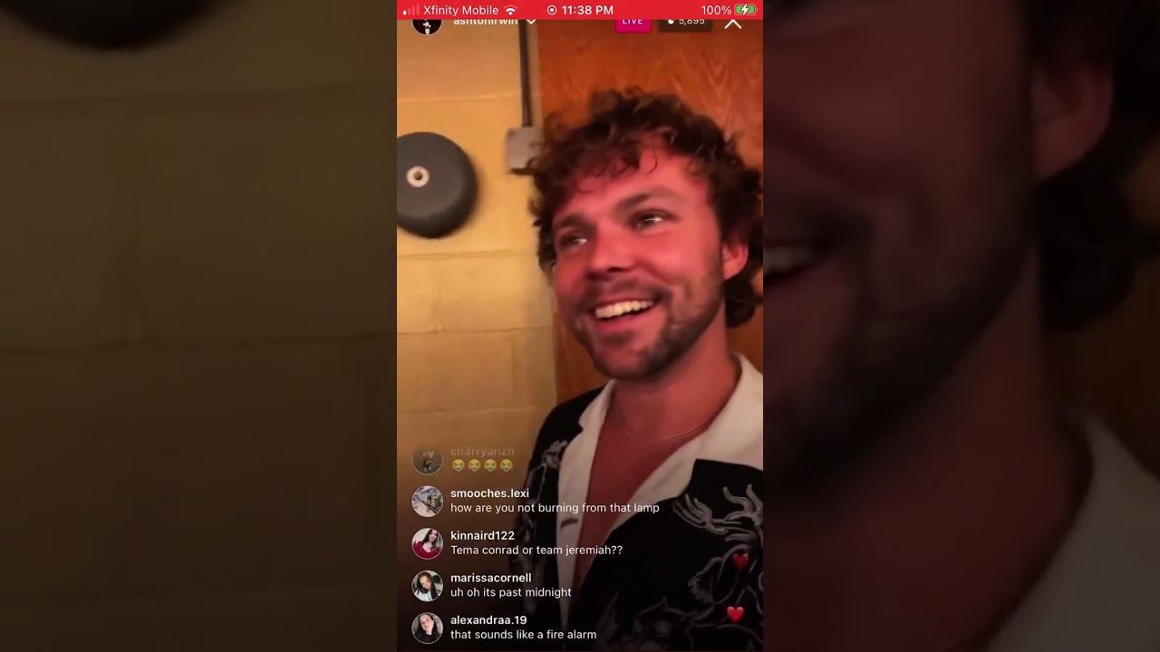 Ashton Irwin instagram live 08/25/2023