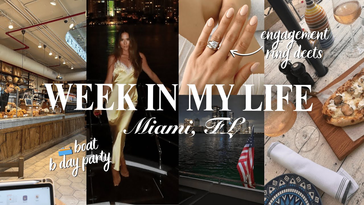Rainy Miami Boat Party 🌴 + My Engagement Ring Story 💍 | Miami Vlog
