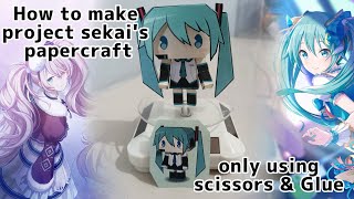 Cara membuat proyek papercraft sekai (eng)