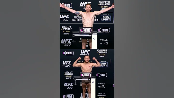 MERAB DVALISHVILI vs CORY SANDHAGEN Official UFC Weigh-Ins 👀🔥 #ufc #ufc320 #merabdvalishvili