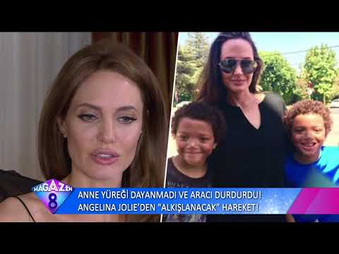 Anne Yüreği Dayanmadı ve Aracı Durdurdu Angelina Jolie'den Alkışlanacak Hareket