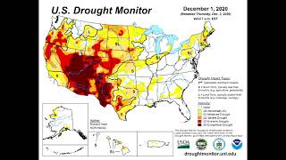 Time lapse of drought maps from 2014 to 2021