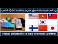 Popular Smart Phones in India from which countries.